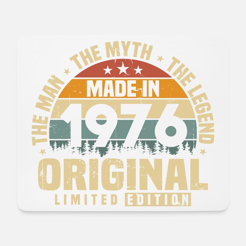Jahrgang 1976 geboren Original Geburtstag Geschenk - Mousepad (Querformat) - Weiß