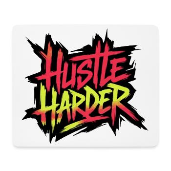 Hustle Harder Neon Graffiti - Mouse Pad (horizontal) - white - Front