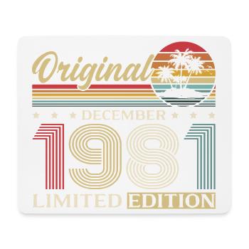 44th Birthday Original December Born 1981 - Mouse Pad (horizontal) - white - Front