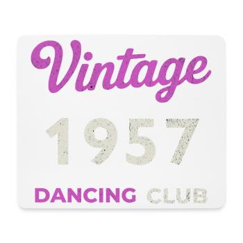 Vintage 1957 – Dancing Club Retro Birth Year - Mouse Pad (horizontal) - white - Front