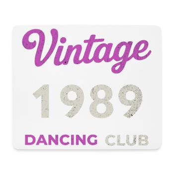 Vintage 1989 – Dancing Club Retro Birth Year - Mouse Pad (horizontal) - white - Front