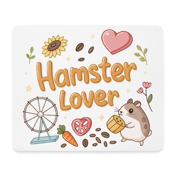 Hamsterliebhaber: Kawaii Sweetness - Mousepad (Querformat) - Weiß - Vorne