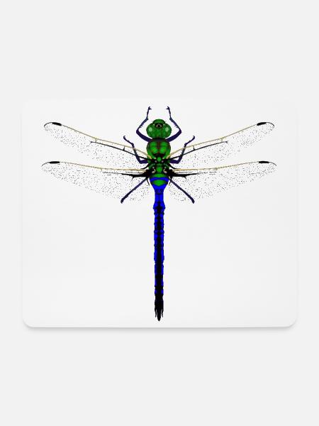 Neon Dragonfly Kybalion Combination Design Woman - Mouse Pad (horizontal) - white