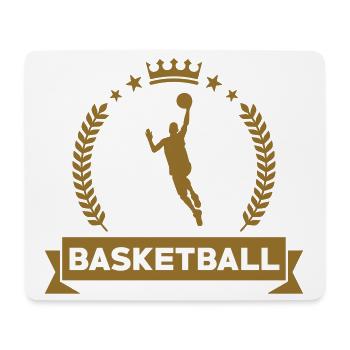 Basket Ball / Basketball / Basktet-Ball / Sport - Tapis de souris (format paysage) - blanc - Devant