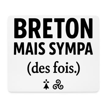 Bretagne drôle - Breton mais sympa des fois- - Tapis de souris (format paysage) - blanc - Devant