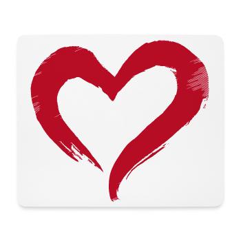 Heart - Mouse Pad (horizontal) - white - Front