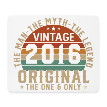 2016 Vintage Retro Birthday Gift - Mouse Pad (horizontal) - white - Front