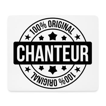 Chanteur – musique scène passion voix performance  - Tapis de souris (format paysage) - blanc - Devant