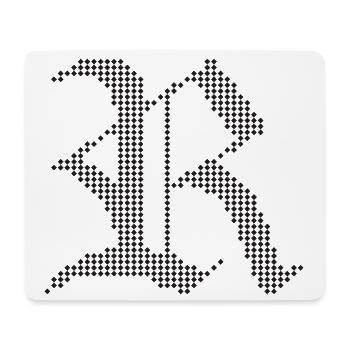 Conception typographique de lettres gothiques R - Tapis de souris (format paysage) - blanc - Devant