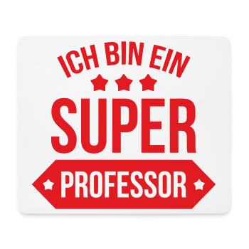 Super Professeur Étoiles Typographie Rouge et Blan - Tapis de souris (format paysage) - blanc - Devant