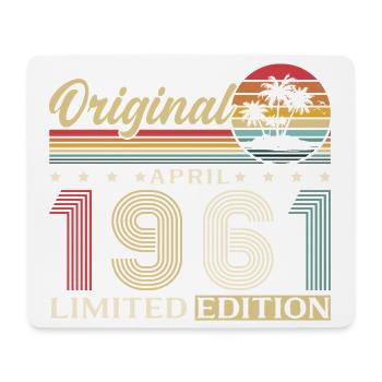 65. Geburtstag Geschenk Mann Frau Original 1961 - Mousepad (Querformat) - Weiß - Vorne
