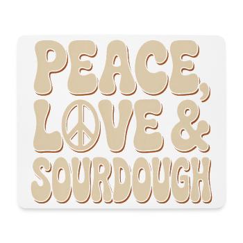 Paix, Amour et Levain - Tapis de souris (format paysage) - blanc - Devant