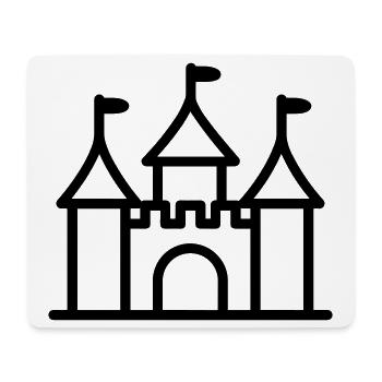château - Tapis de souris (format paysage) - blanc - Devant