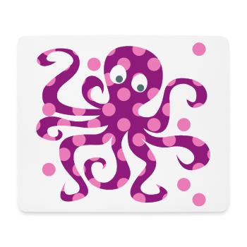 Octopus Dots Squid Pink Nursery - Mouse Pad (horizontal) - white - Front