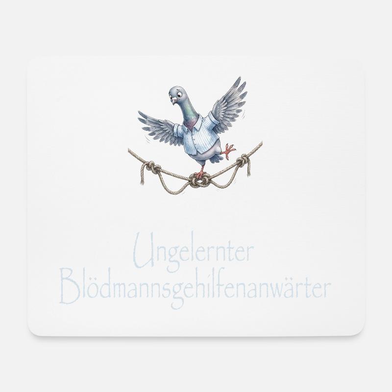 Ungelernter Blödmannsgehilfenanwärter - Mousepad (Querformat) - Weiß