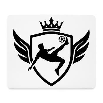 Blason du footballeur à coup de pied aérien - Tapis de souris (format paysage) - blanc - Devant