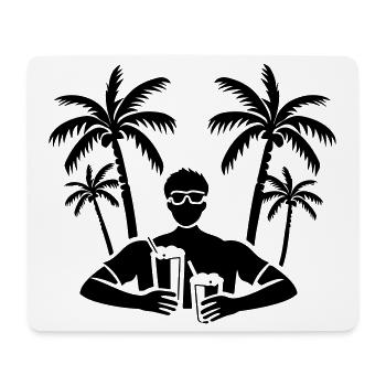Booze Holiday Party Palm Trees - Mouse Pad (horizontal) - white - Front