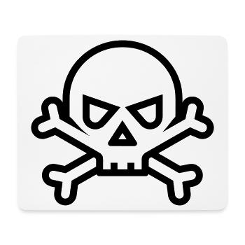tête de mort pirate - Tapis de souris (format paysage) - blanc - Devant