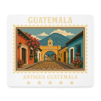 Guatemala Antigua Vintage Reisemarke - Mousepad (Querformat) - Weiß - Vorne