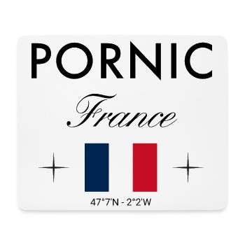 Pornic Frankreich Koordinaten Reise Souvenir - Mousepad (Querformat) - Weiß - Vorne