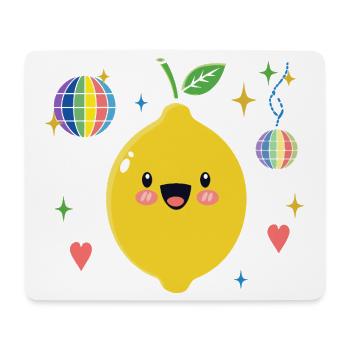 Pride Lemon Disco Illustration - Mouse Pad (horizontal) - white - Front