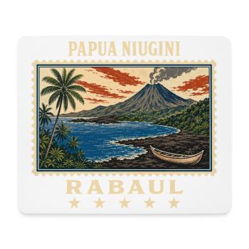 Papua-Neuguinea Rabaul Vintage Reisemarke - Mousepad (Querformat) - Weiß - Vorne