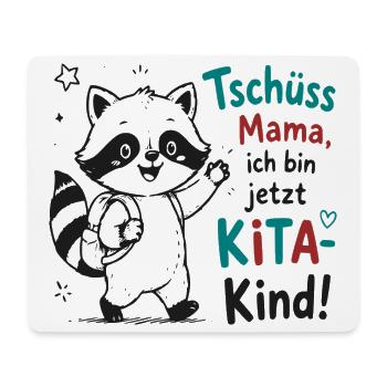 Kita Abschied Raccoon - Mousepad (Querformat) - Weiß - Vorne