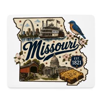 Missouri Show Me State Vintage-Reiseaufkleber - Mousepad (Querformat) - Weiß - Vorne
