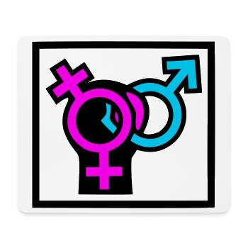 Gender Symbols Pride Icon - Mouse Pad (horizontal) - white - Front