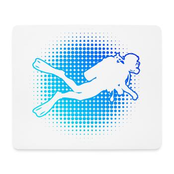 Geschenkidee für die Scuba-Diverin mit Freediving - Mousepad (Querformat) - Weiß - Vorne
