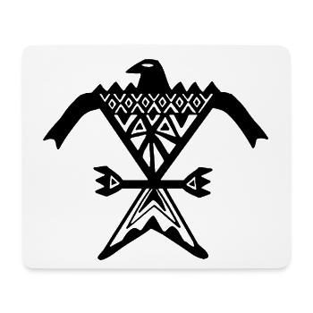 Totemadler (Schwarz) - Mousepad (Querformat) - Weiß - Vorne