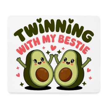 Partnerschaft mit meinem besten Freund – süßes Avocado-Design - Mousepad (Querformat) - Weiß - Vorne