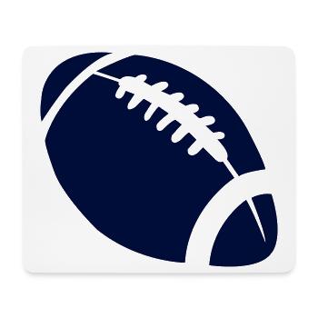 Dunkles Football Stitch-Design - Mousepad (Querformat) - Weiß - Vorne