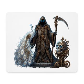 Spektraler Wächter mit Falke und Stahl - Mousepad (Querformat) - Weiß - Vorne