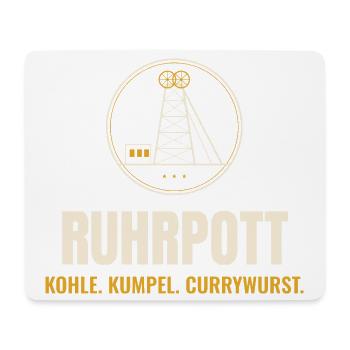 Ruhrpott Förderturm – Kohle Kumpel Currywurst - Mousepad (Querformat) - Weiß - Vorne