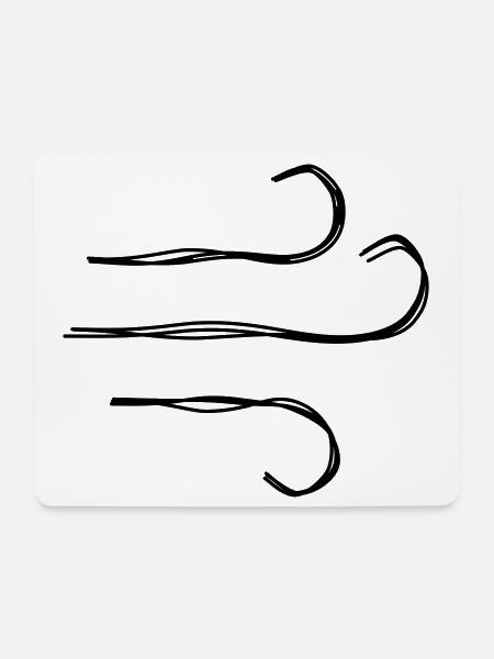 Wind handgezeichnet - Mousepad (Querformat) - Weiß
