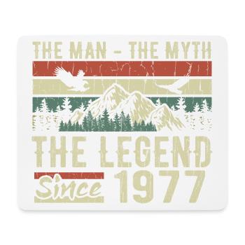 Retro 1977 Vintage - Cadeau D’anniversaire 1977 - Tapis de souris (format paysage) - blanc - Devant