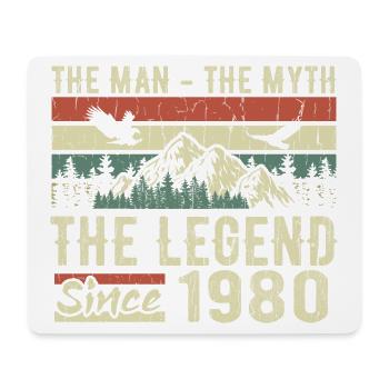 Retro 1980 Vintage - 1980 Birthday Gift - Mouse Pad (horizontal) - white - Front
