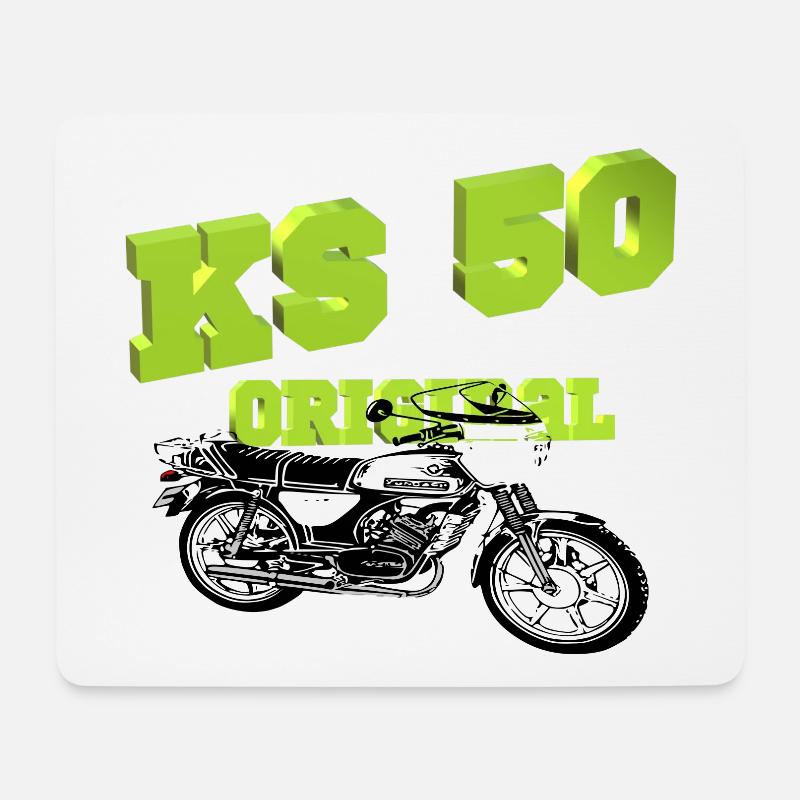 Zündapp Krad KS 50 Watercooled Vintage - Mousepad (Querformat) - Weiß
