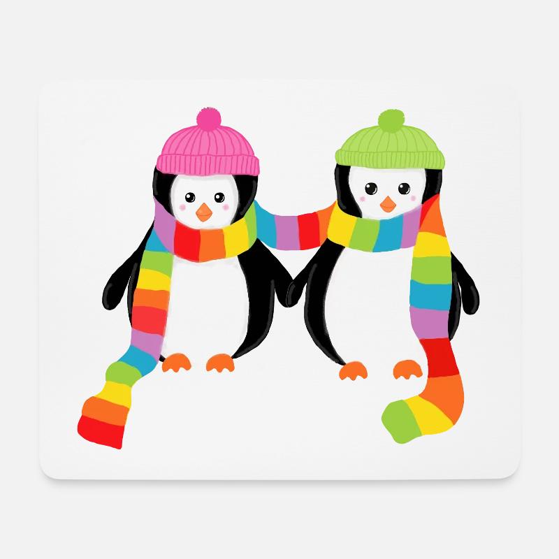 Weihnachtspingus - Seelenverwandte - Mousepad (Querformat) - Weiß