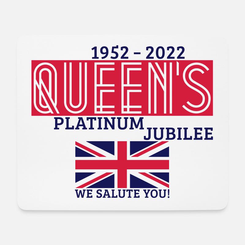 Queen’s Platinum Jubilee 2022 (V2 / 2C) - Mouse Pad (horizontal) - white