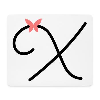 Letter X Butterfly Letter - Mouse Pad (horizontal) - white - Front