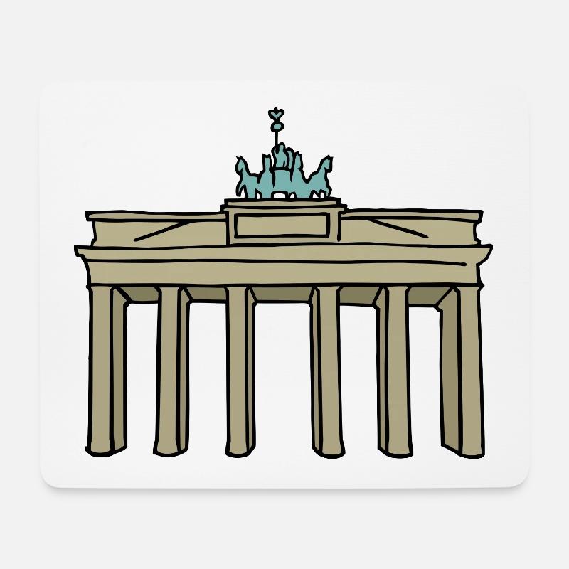 Berlin Brandenburger Tor - Mousepad (Querformat) - Weiß