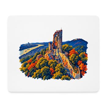 Drachenfels Expressionistisch - Mousepad (Querformat) - Weiß - Vorne