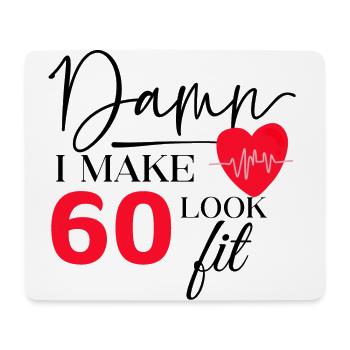 60 Geburtstag - Lustiger Fitness Geburtstag Spruch - Mousepad (Querformat) - Weiß - Vorne