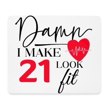 21 Geburtstag - Lustiger Fitness Geburtstag Spruch - Mousepad (Querformat) - Weiß - Vorne
