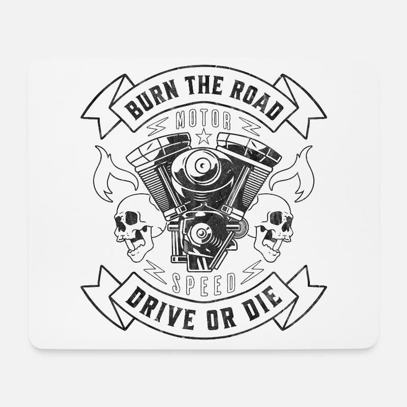 VERBRENNEN SIE DIE STRASSE - Mousepad (Querformat) - Weiß