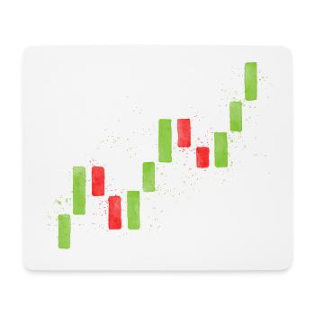Trading Candlesticks - Mousepad (Querformat) - Weiß - Vorne