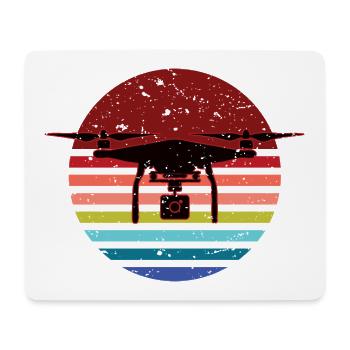 Drone vintage - Tapis de souris (format paysage) - blanc - Devant