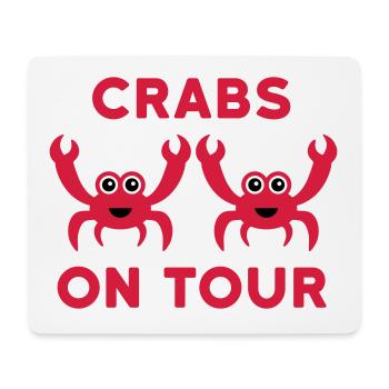Crabs on tour (zwei Krabben) - Mousepad (Querformat) - Weiß - Vorne